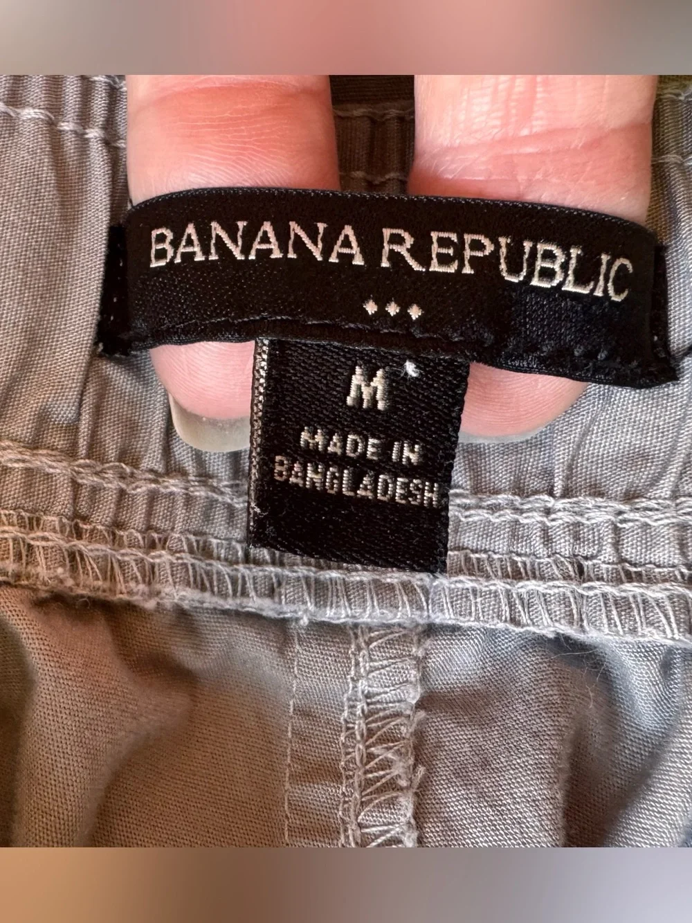 Banana Republic Organic Pull-On Shorts Men’s Medium Glacier Gray Relaxed